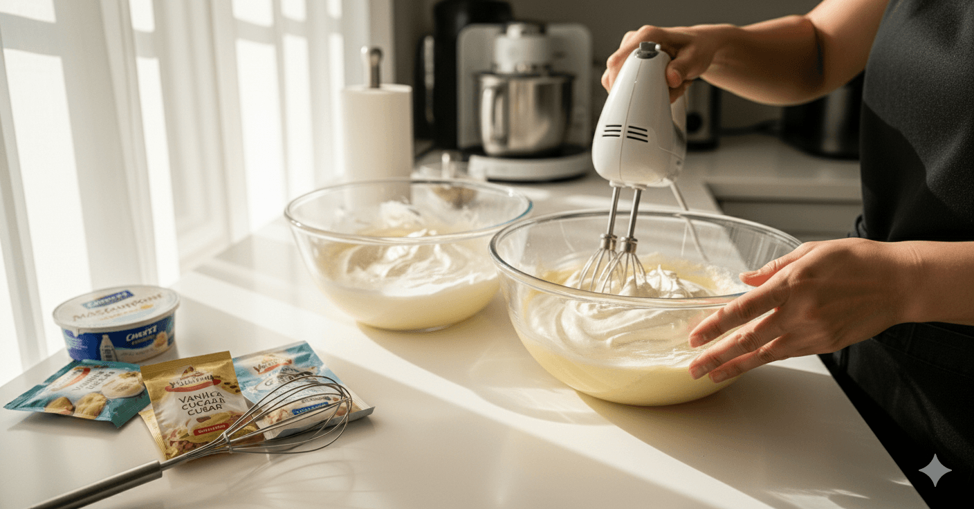 Príprava mascarpone krému