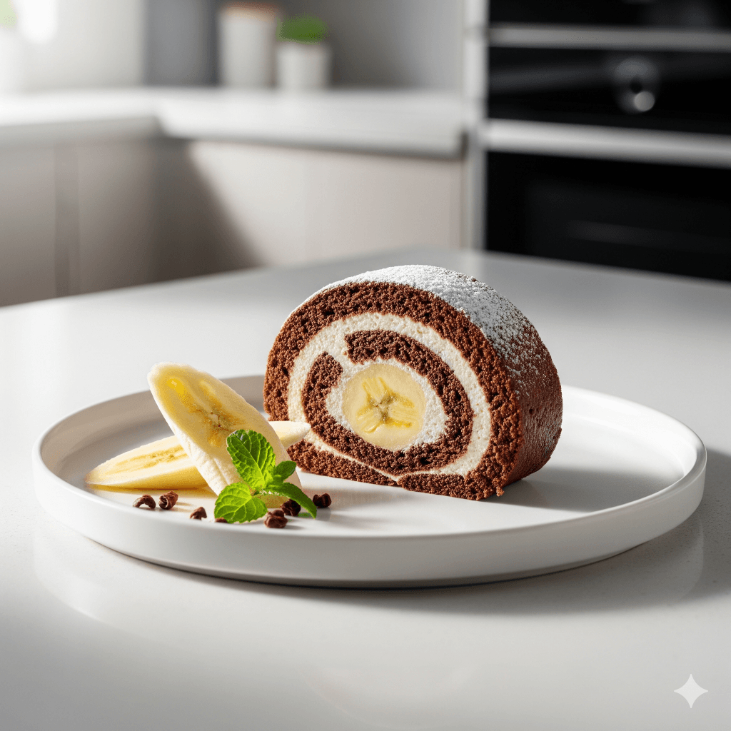 nahlad cokoladova rolada s bananom